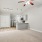 carpeted living room near kitchen